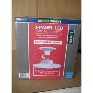 3-Panel LED Garage Adjustable Light, ONE LIGHT ONLY SHIPS in the Original Box